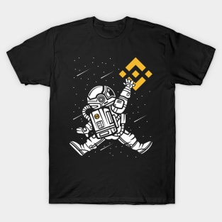 Astronaut Binance BNB Coin To The Moon Crypto Token Cryptocurrency Wallet Birthday Gift For Men Women Kids T-Shirt